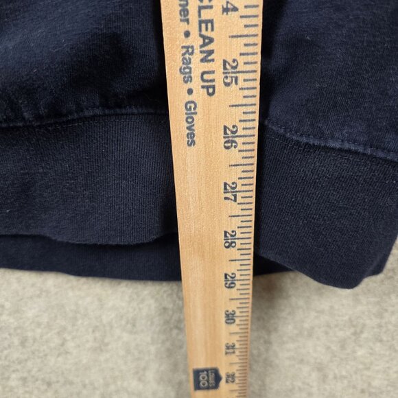 Chaps Mens Pullover Quarter-Zip Sweatshirt Navy Blue Red XL Cotton Blend Sport - Picture 4 of 5